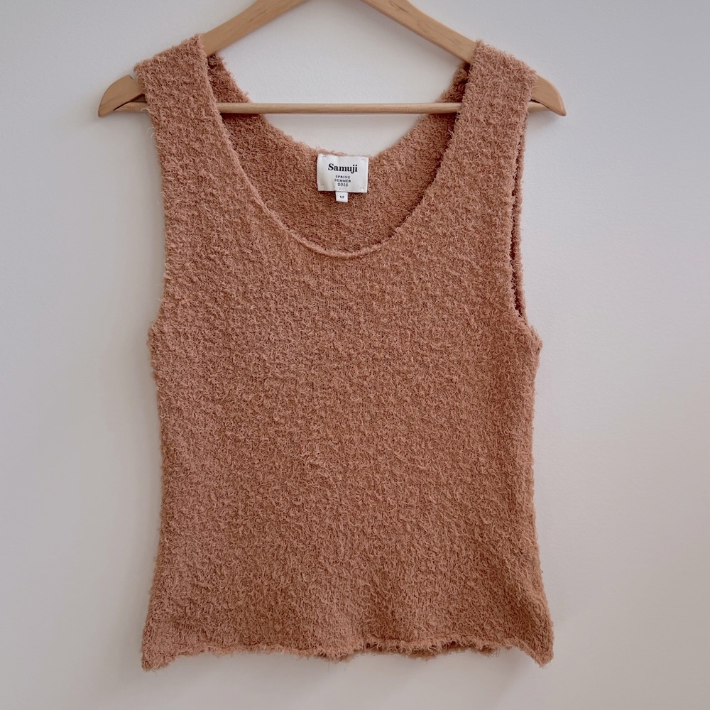 Samuji Fuzzy Textured Tank Top M